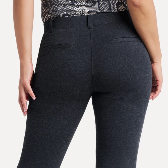 Betabrand Straight-Leg | Classic Dress Pant Yoga Pants (Charcoal) XS PETITE NWT - Picture 3 of 8